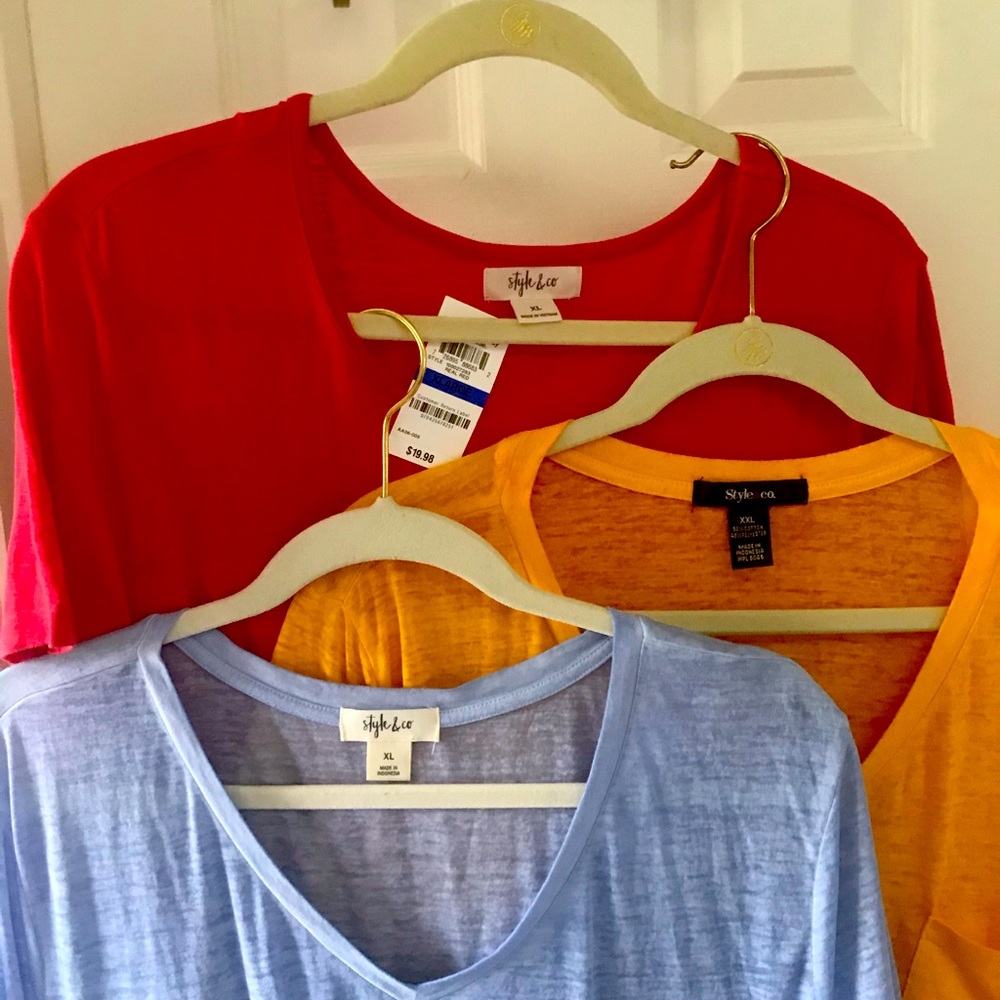 Bundle of three Style & Company light weight tees.